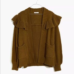 Madewell Ruffle Cardigan Sweater